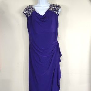 New Alex Evenings size 8 Purple Sleeveless Maxi Evening dress